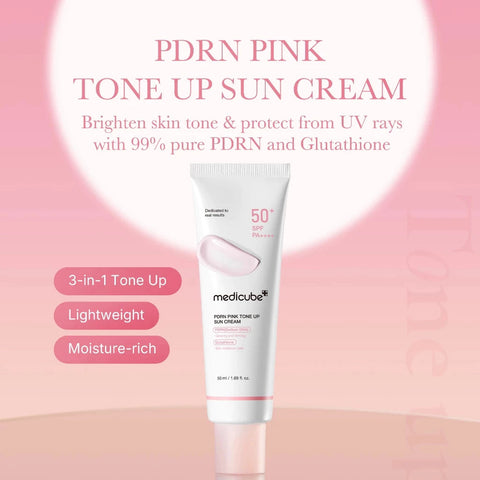 Medicube PDRN Pink Tone Up Sun Cream SPF 50+ PA++++ 50ml