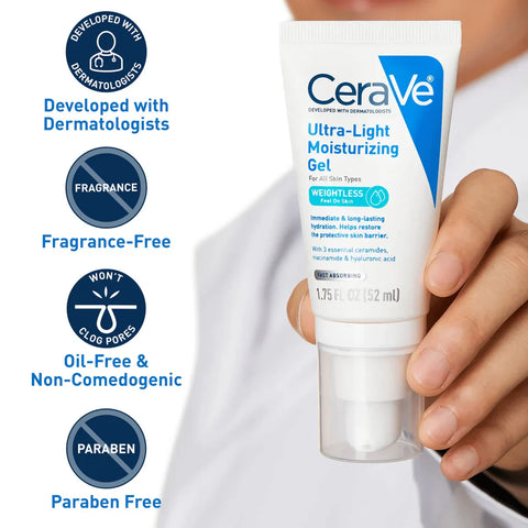 CeraVe Ultra-Light Moisturizing Gel 52ml | FLY Beauty Co.